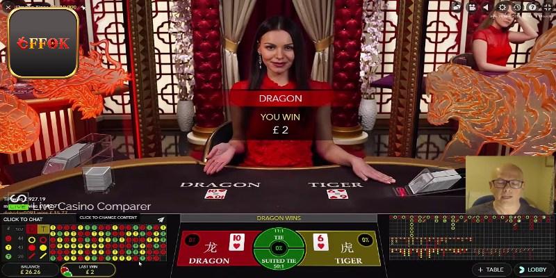 Làm sao để chơi rồng hổ tại FFOK