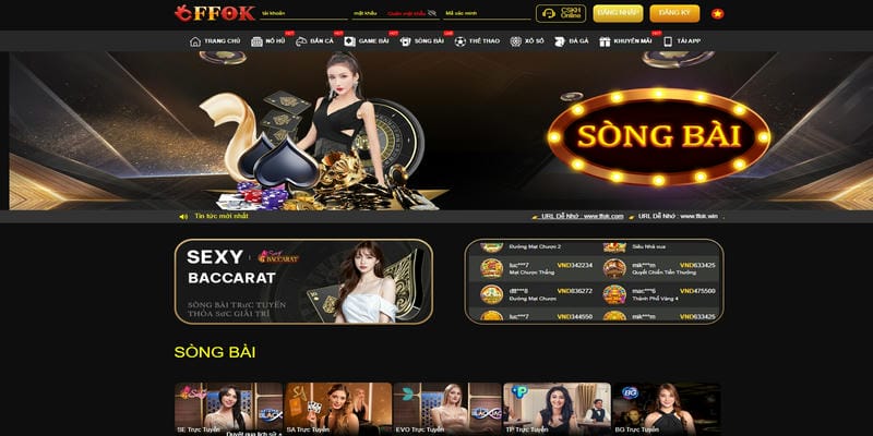 Hàng trăm bàn cược casino chuyên nghiệp chỉ có tại FFOK